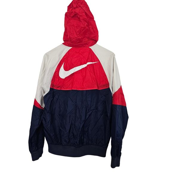 Nike Windrunner Full Zip Jacket Mens Small Red Blue Colorblock Retro Streetwear - Picture 2 of 12